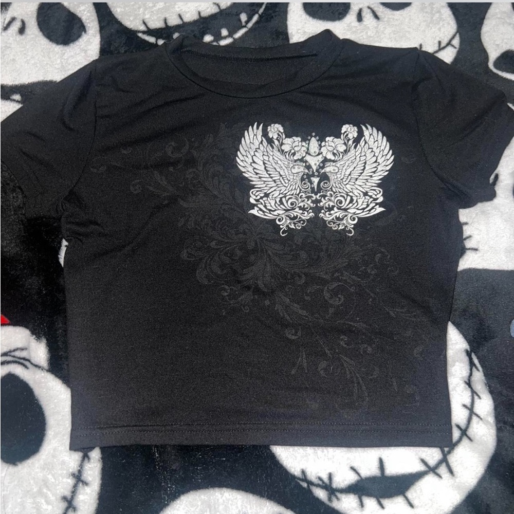 Black Graphic Baby Tee